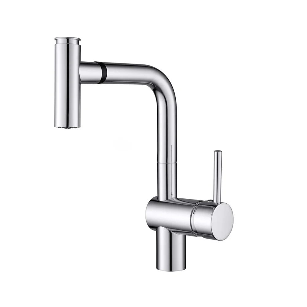 Kitchen Faucet Pull Out Sprayer for ABS Kitchen Faucets for Dual Spray Mode Button Switch Chrome Finish and PPO 4.5x13cm