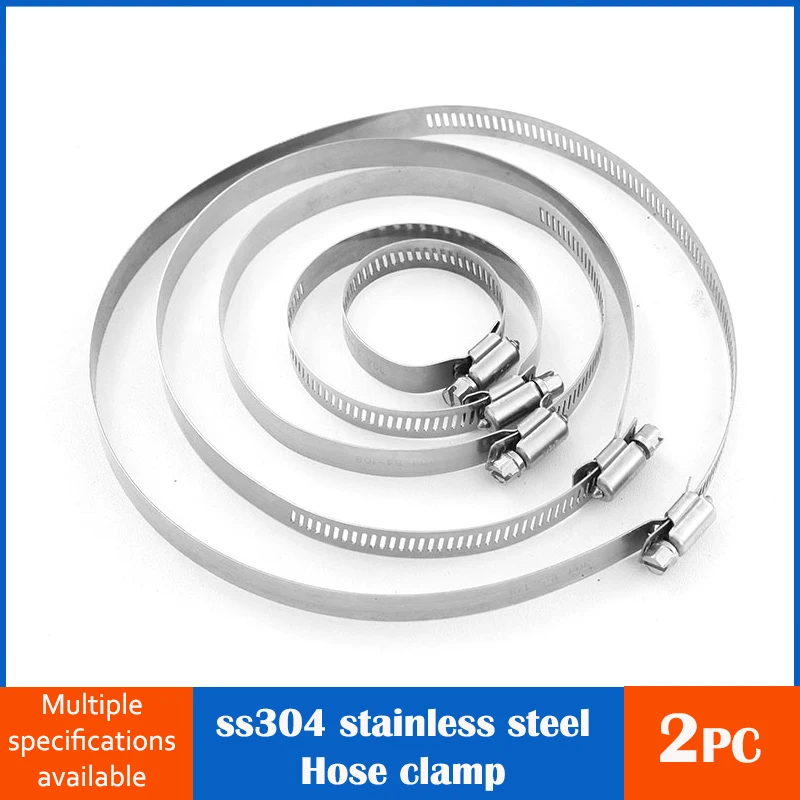 

304 stainless steel hose clamp, flexible fixing clamp, water pipe clamp, ventilation pipe bundle, quick installation