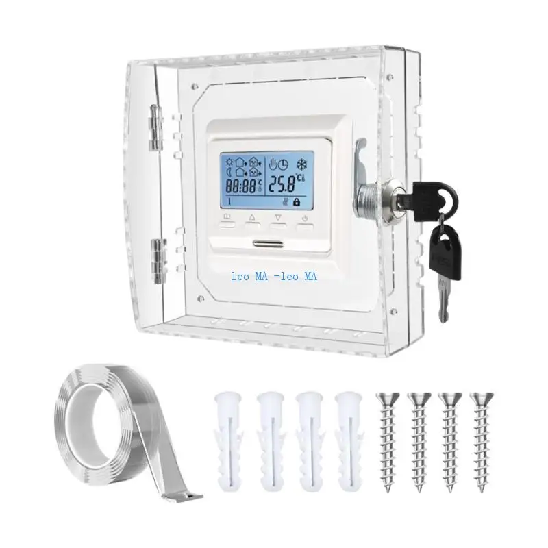 

E15B Transparent Thermostat Guard Box Keyed Access for Safe Temperature Management