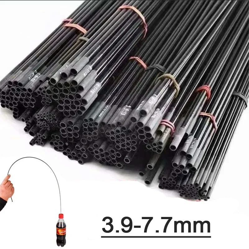 3.9mm-7.7mm 5 pieces 90cm Fishing rod tip Spare sections taiwan fishing rod  Big full sizehollow carbon rod Accessories sturdy