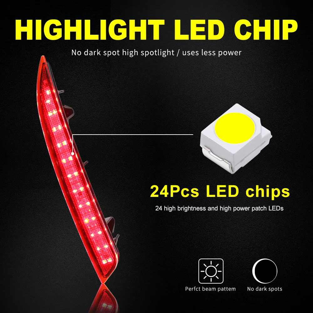 2 قطعة LED المصد الخلفي عاكس أضواء لأوبل/فوكسهول أسترا J MK VI 5-باب هاتشباك (ليست لأماذيل GTC) 09-12 OEM:1223027