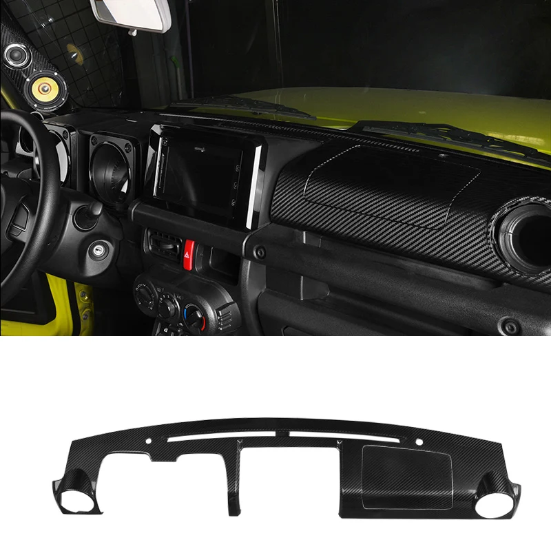 For Suzuki Jimny JB64 JB74 Car Styling Interior Decoration Accessories 2PCS Carbon Fiber Center Console Dashboard Panel Cover