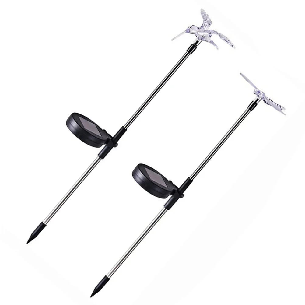 2Pcs Lights Durable ABS Plastic LED Garden Decor Lawn Pathway Lighting High Quality Outdoor Solar Lamp