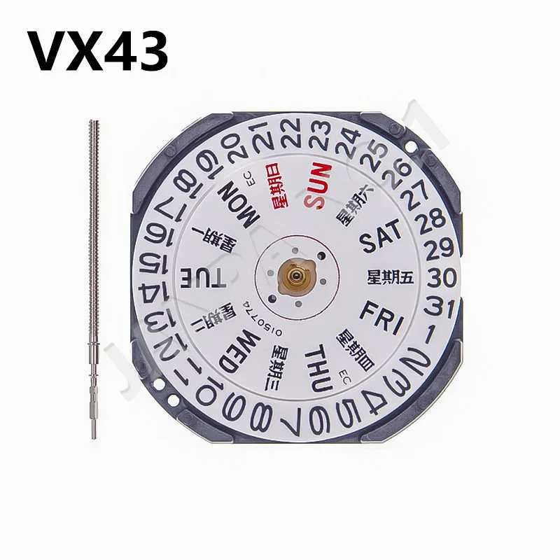 VX43 Uhrwerk VX43E Uhrwerk Japanisches Uhrwerk VX43E-3 mit Tag-Datum-Anzeige Japanisches Uhrwerk