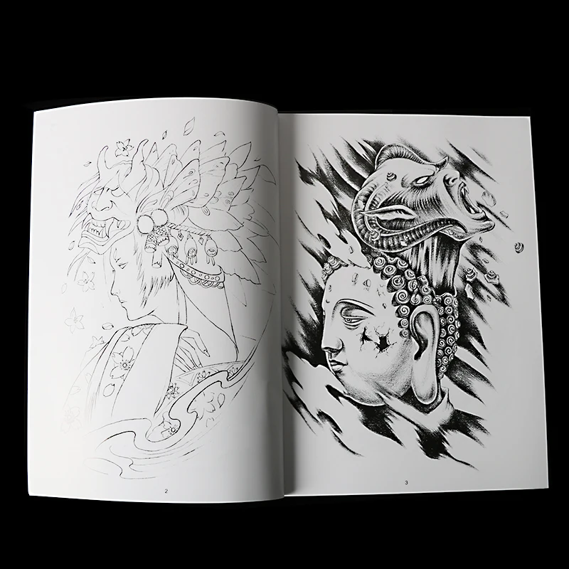 Anfänger Tattoo Muster Buch Arme Hua Dan Geisha Tattoo Buch Design Comic Full Cover Stickerei Schablone Tattoo liefert 80 Seiten