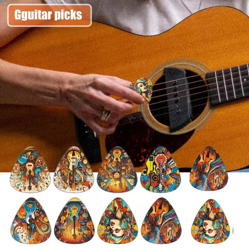 Picks For Acoustic Guitar 3.94x1.97x1.18 Inches 10 Pcs Acoustic Guitar Picks Instrument Accessory For Guitar Students Guitar