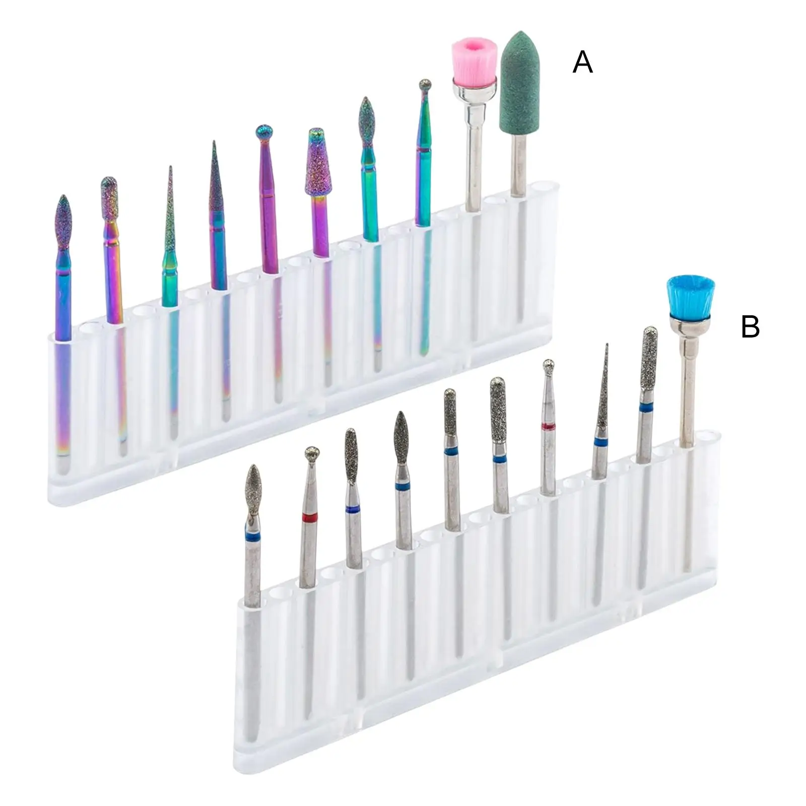 Набор сверл для ногтей, 10 шт., акриловый гель для ногтей, педикюр, пилочка для ногтей, салон