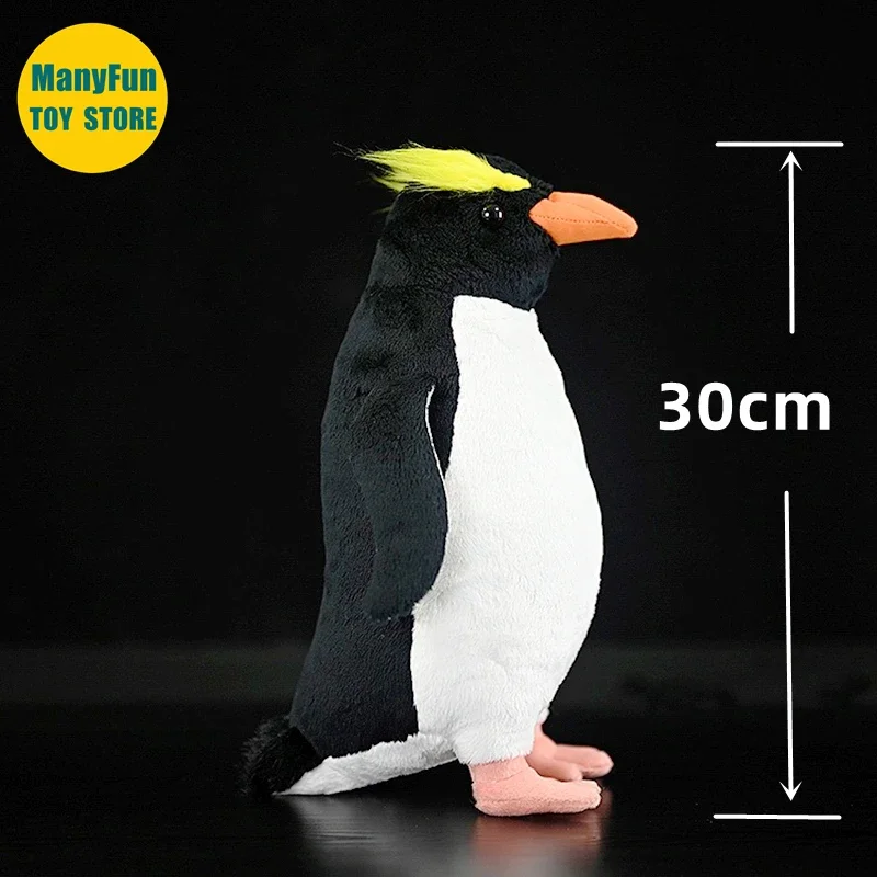 Lifelike Crested Penguin Plush Toy, Fiordland Penguin Stuffed