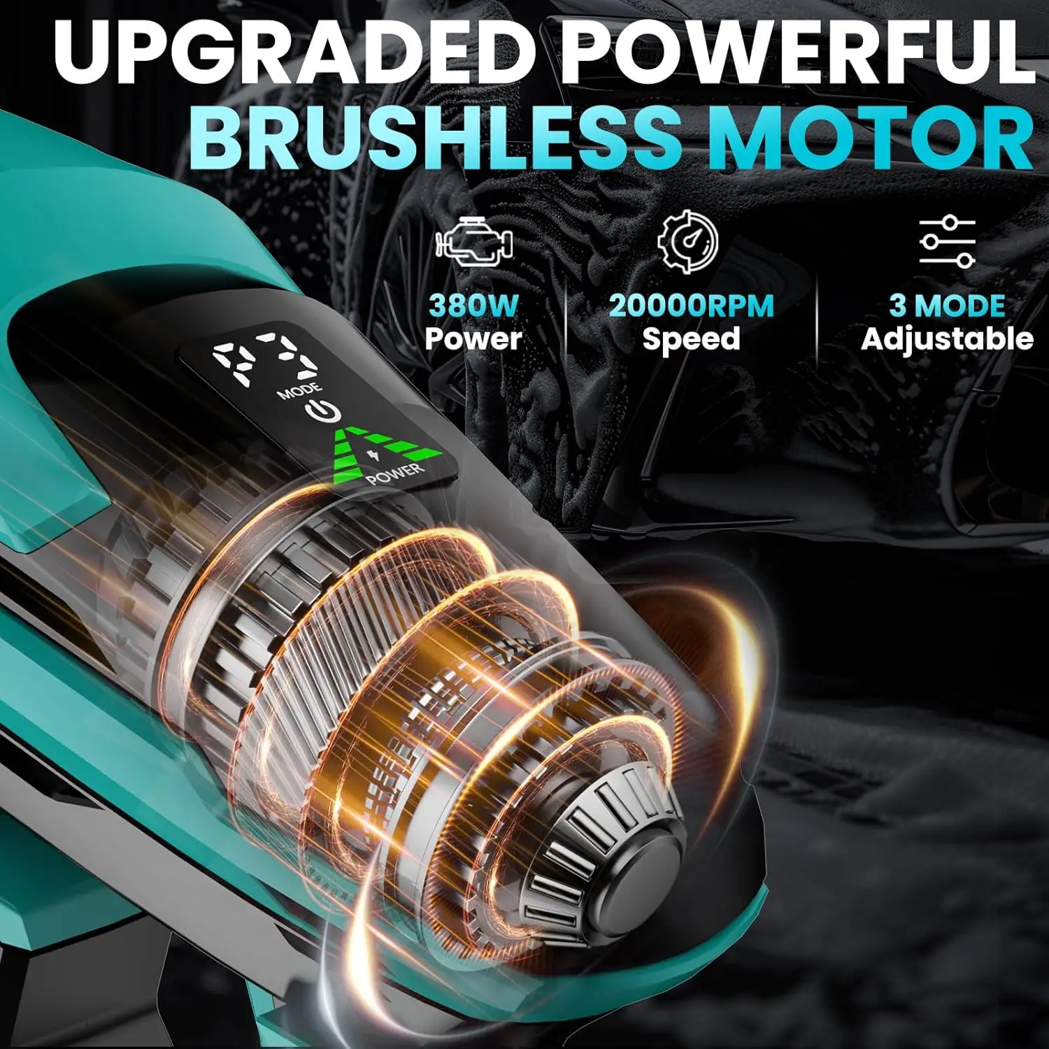 2.5l Battery 800 Psi Portable Handheld Brushless Motor 6-in-1 Nozzle Pressure Washer for Car/Yard/Fence/Wall