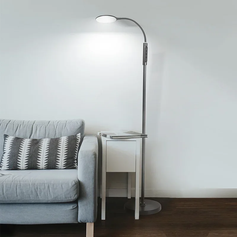 

Gooseneck LED floor lamp With remote control Reading light Adjustable telescopic rod Living room bedroom floor standing lamp