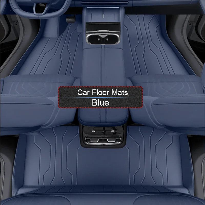 مخصص نابا الجلود المضادة للانزلاق سيارة القدم حماية حصيرة فاخرة مقاوم للماء وسادة أرضية ملحق داخلي ل LYNK & CO 08 2024-الحاضر #4