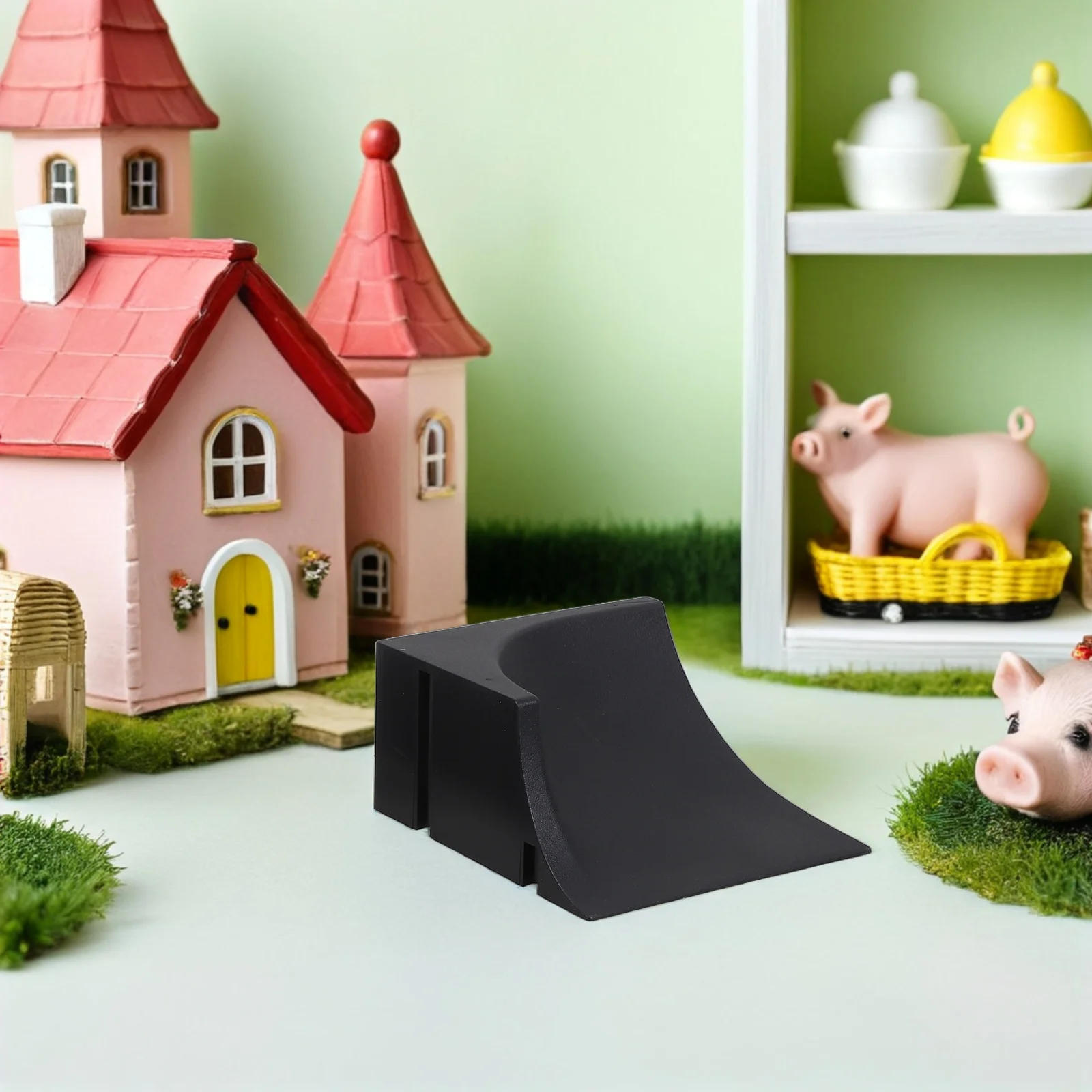 2 szt. Mini deskorolka na palce, zestaw zamek i przeszkód, przenośne rekwizyty treningowe, scena mini deskorolkowej dla dzieci i dorosłych, mała zabawka deskorolka.