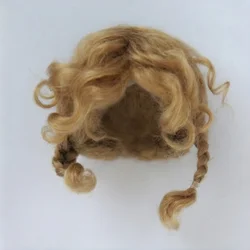JD644 4-5inch 5-6inch Messy Baby Curly Mini Twintail Mohair BJD Wigs 1/8 1/12 OB11 Lati Yellow Doll Accessories