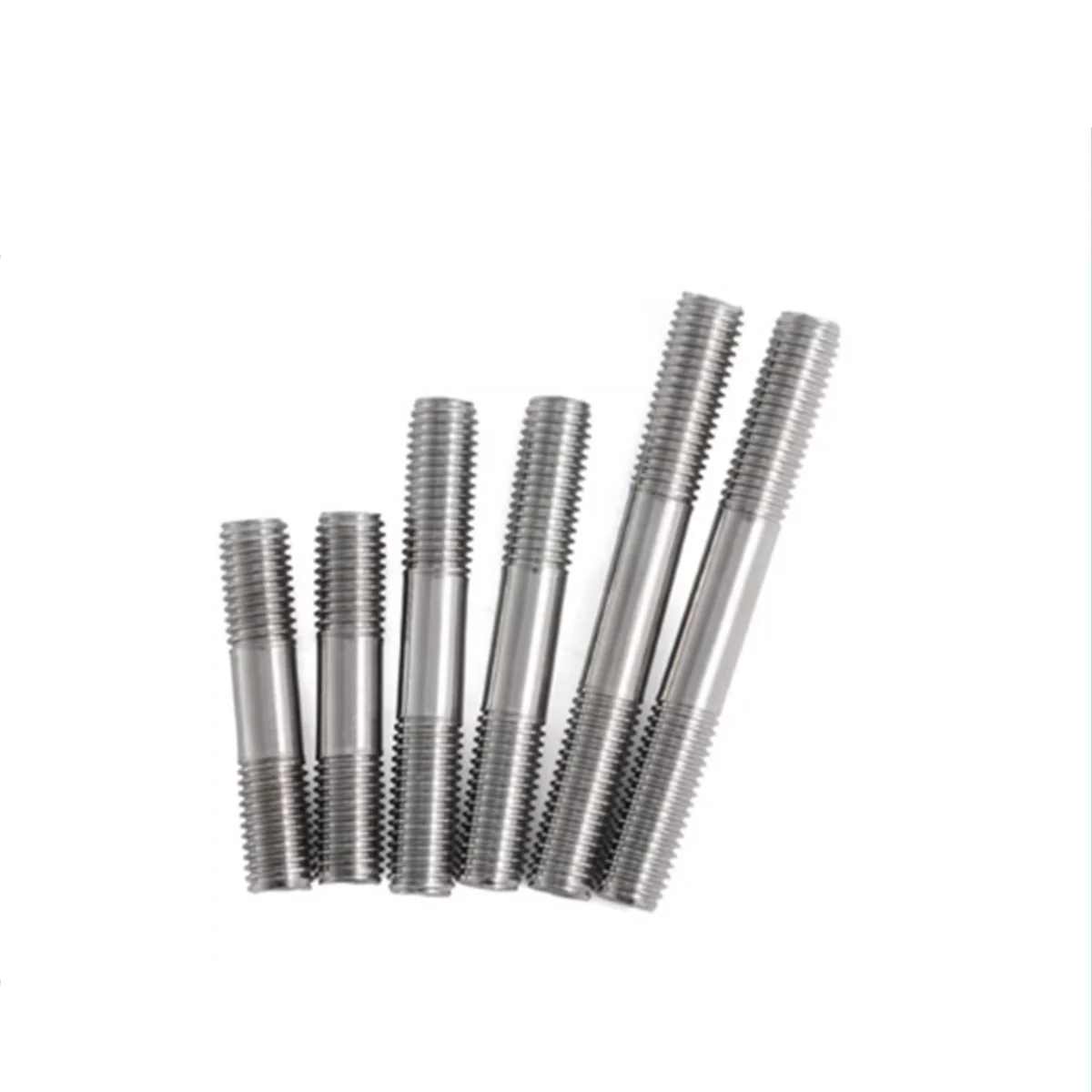 M3M4M5 304 Stainless Steel Double Head Threaded Rod / Bolt