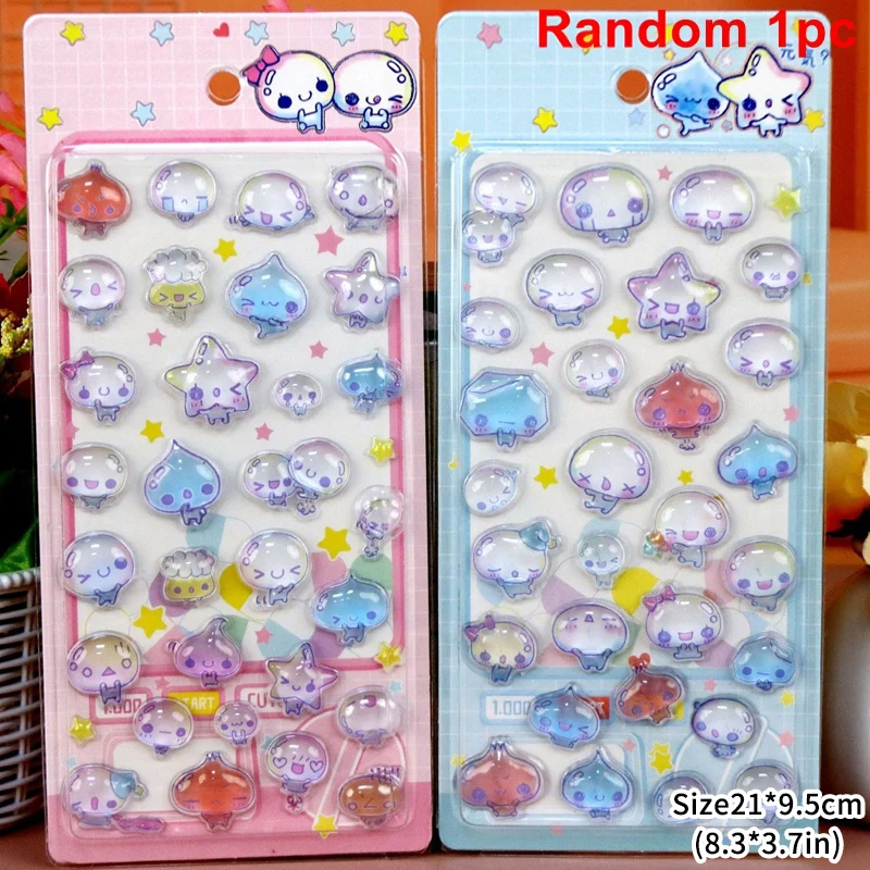 

ちいかわ Cartoon 3D Relief Crystal Sticker Cute DIY Laptop Phone Case Sticker Hand Account Stationery Stickers Kids Party Gift シール