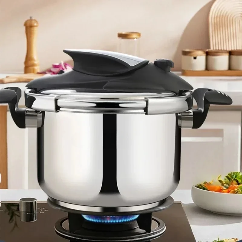 100kpa 6L Pressure Cooker Multi-function 304 Stainless Steel Explosion-proof General Use for Gas and Induction Cooker