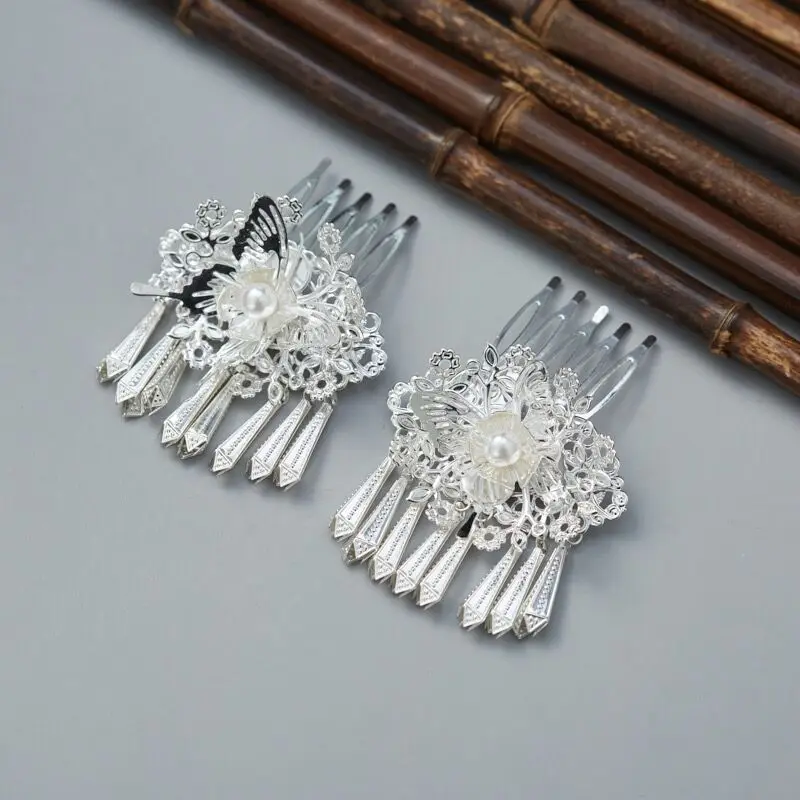 Miao Nationality Jewelry Set Sparkling Banquet Hair Accessories Headdress for Party Outfit Cloth Matching image 4