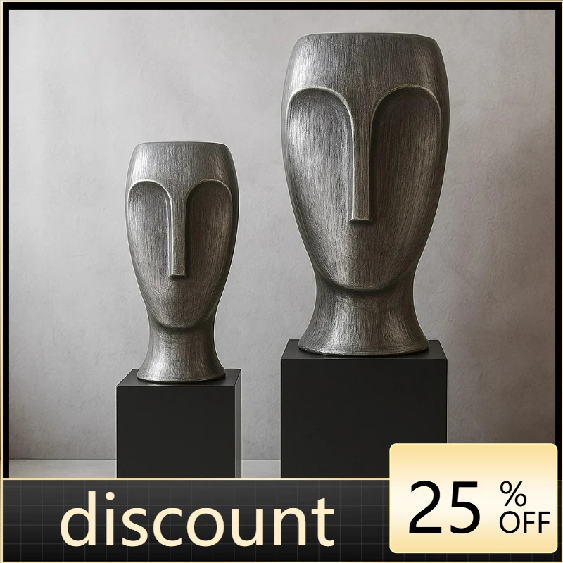 

LTT Nordic style face floor-to-ceiling large vase ornament FRP flower arrangement