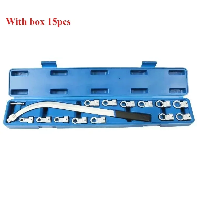 15Pcs Idler Pulley Adjustment Wrench Belt Tension Tensioning Adjuster Lever Tool Extension Wrench Workshop Tool