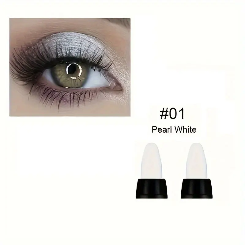 16-kleuren parelmoer eyeliner, kleur glitter waterdichte langdurige oogmake-up niet-vlekkende eyeliner