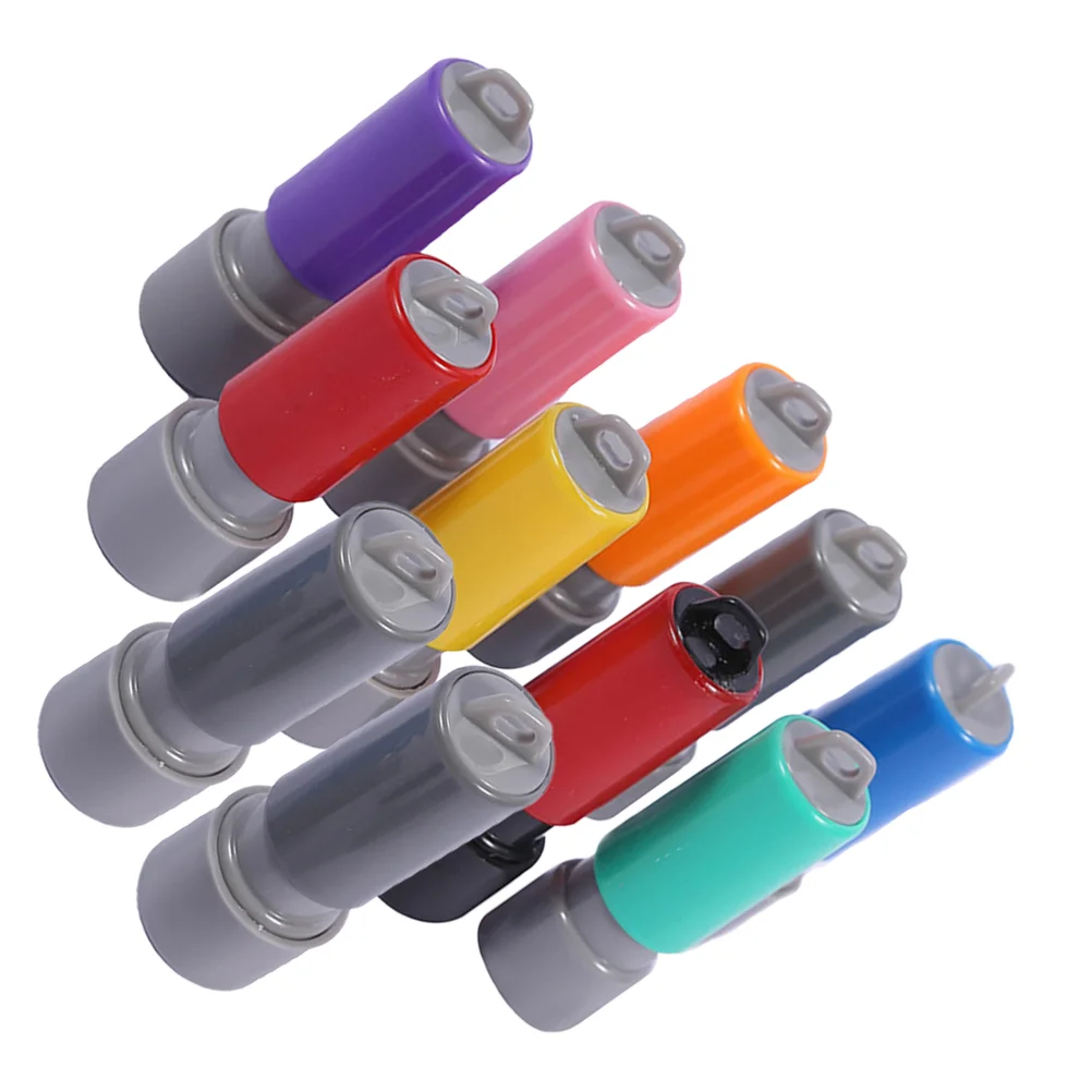 10 Pcs Seal Case Ink Stamp Supply Self Stamps Holiday Plastic Making Tool Postage