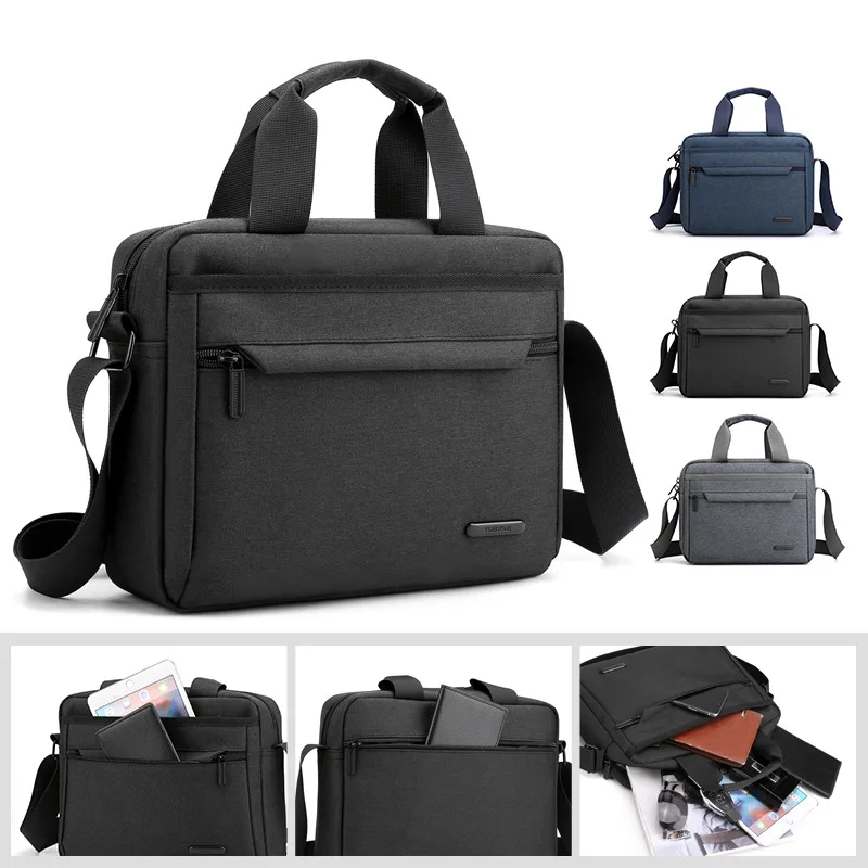 New Fashion Handbag Simple Men\'s Business Shoulder Bag Commuter Casual Messenger Bag Nylon Material Large Capacity Crossbody Bag