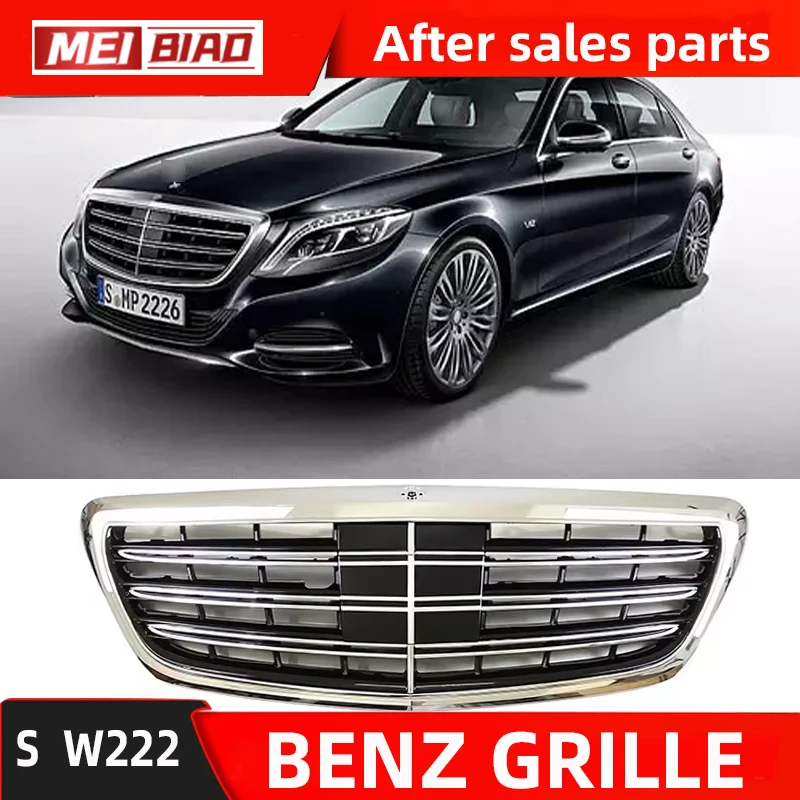 Fro Mercedes Benz Grille W222 S Class With ACC With Camera Hole S 600 S 500 4MATIC 2014-2018Front Middel Net OEM A2228851783