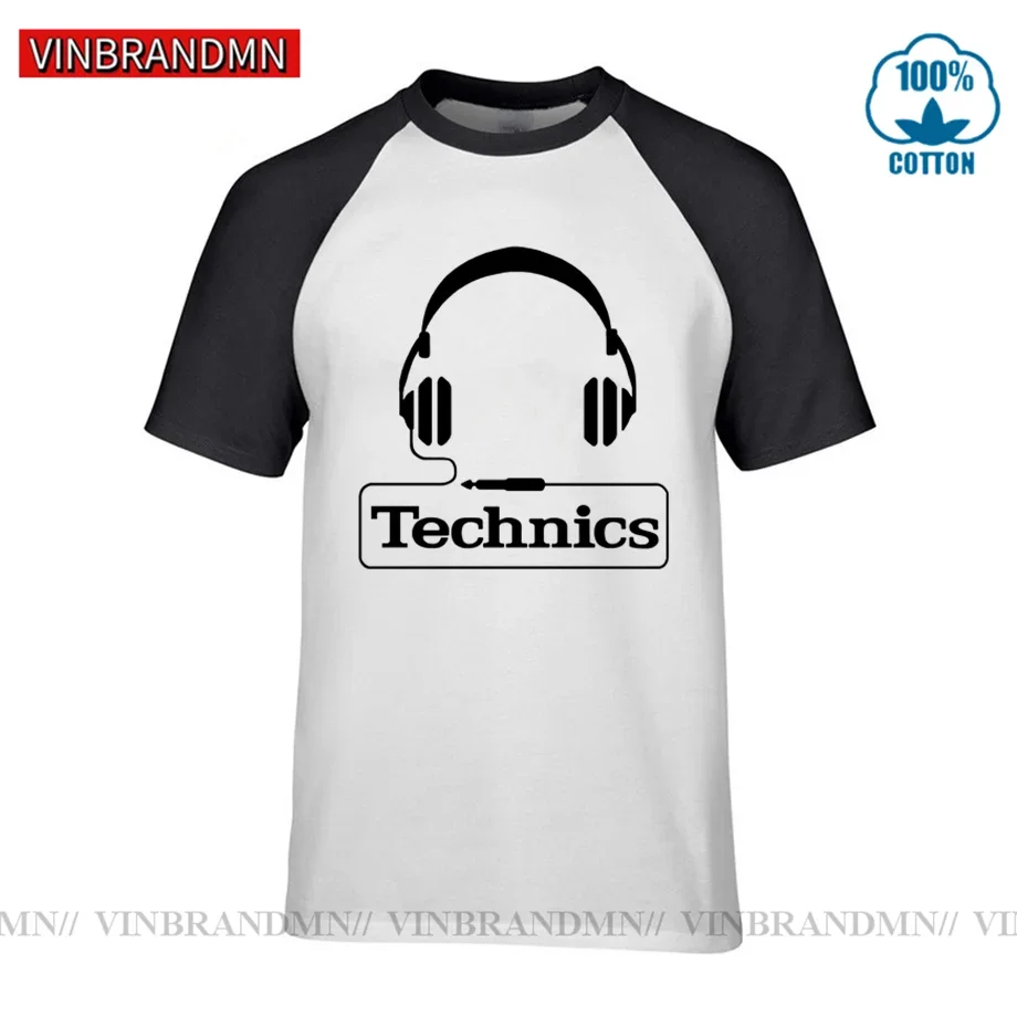 Disco DJ Party House Tshirt Hip Hop Streetwear Fashion T shirt Thunderdome Technics T-shirt headset earphone headphone tee shirt