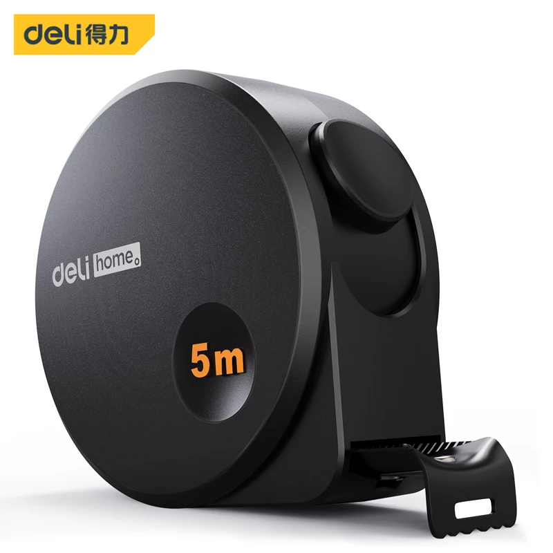 Deli 3M/5M Multifunctional Measuring Tape,Black Carbon Steel Material,Portable Measuring Tool,Household Woodworking,High Quality