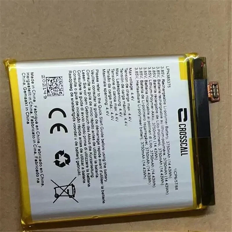 

In Stock for Crosscall LPN385375 battery 3750mAh New production Date High capacity for Crosscall battery