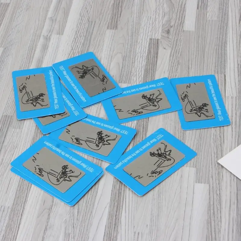 K3kd 10pcs/set perbyopic Glassesサングラス偏光テストカードシェードテストカードサングラス偏光レンズ