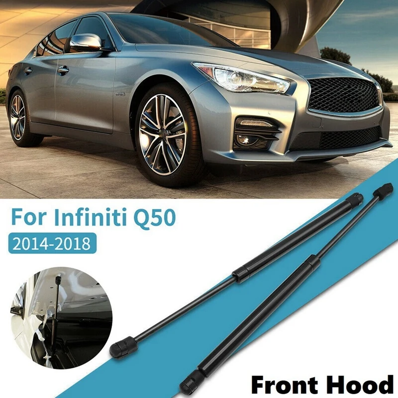 2Pcs Front Hood Lift Support Strut Spring Shock Damper For Infiniti Q50 2014-2018 65470-46A0A 6801 PM3369