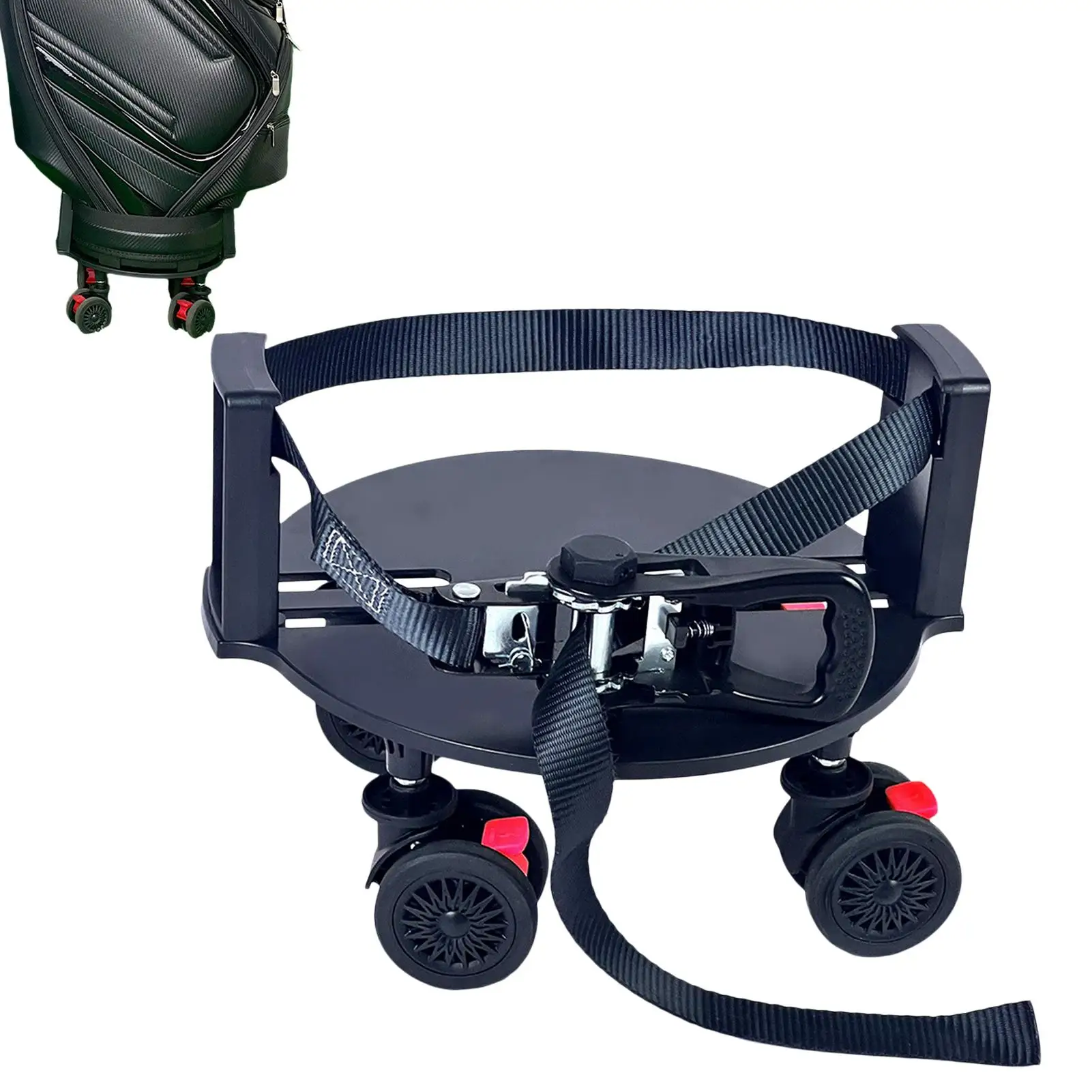 Rolling Golf Bag Stand Portable Bracket With 360 Degree Swivel Wheel And Brake Golf Equipment Stand For 5-9.5 Inch Bag Driving