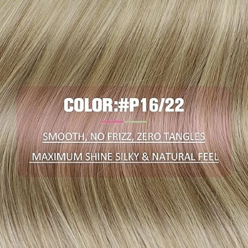 [Highlight Color] YoungSee Tape in Hair Extensions Human Hair Silky Straight Skin Weft Adhesive Tape on Hair 12-24inch