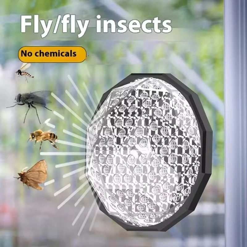 ABUP-Indoor Fly Trap Portable Optical Fruit Fly Trap Instrument Outdoor Indoor Fly Traps For Porch House Balcony Kitchen Home