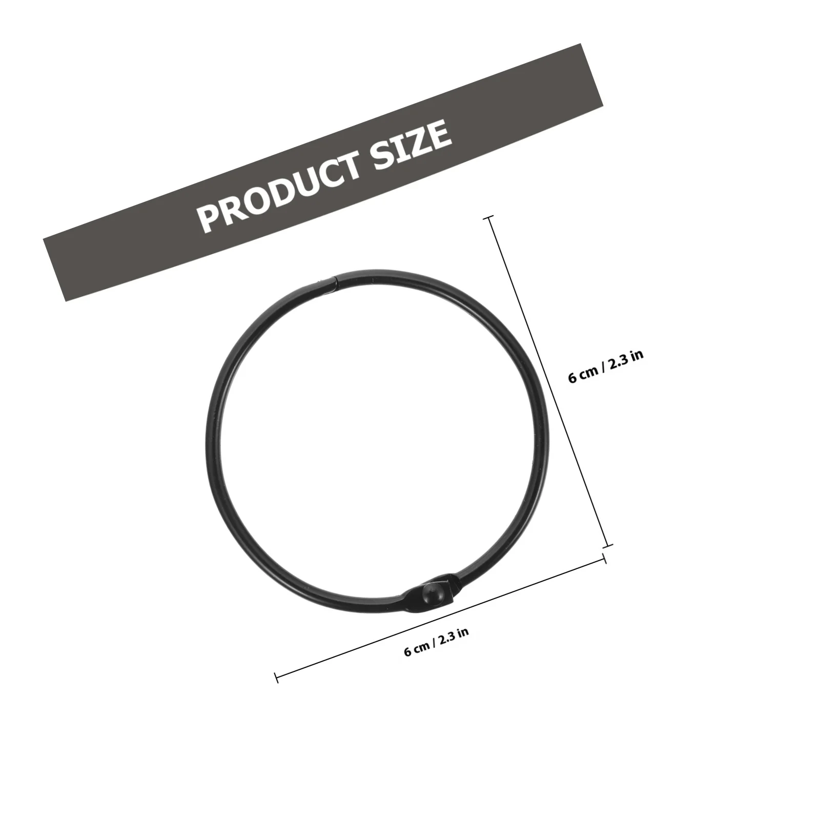 24 قطعة حلقات ستائر دائرية معدنية ألوان كلاسيكية نمط مطوي لا نتوءات آمنة للاستخدام حلقات تعليق الستارة الدائرية #2