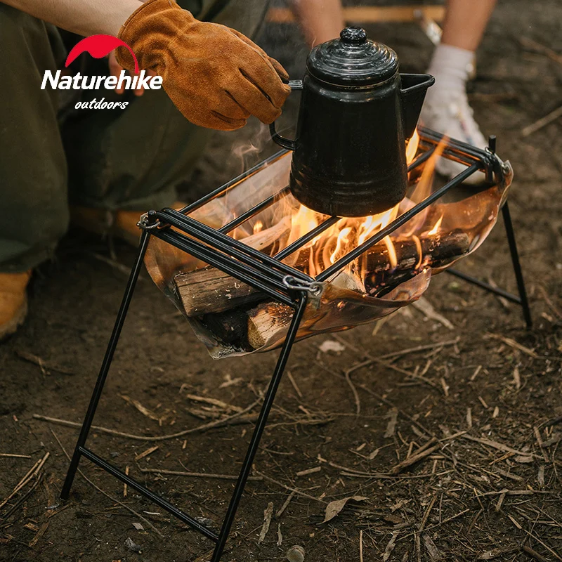 

Naturehike Outdoor Burning Platform Iron Fire Table Warmer Camping BBQ Grill Detachable Grilled Match Fire Rack Outdoor Picnic