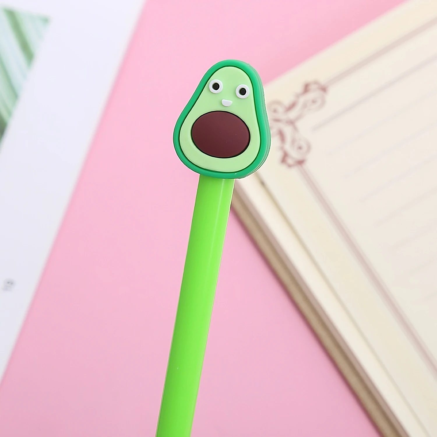 Cute Fruit Shape Avocado Gel Pen Fun Stationery Office Supplies 1PC