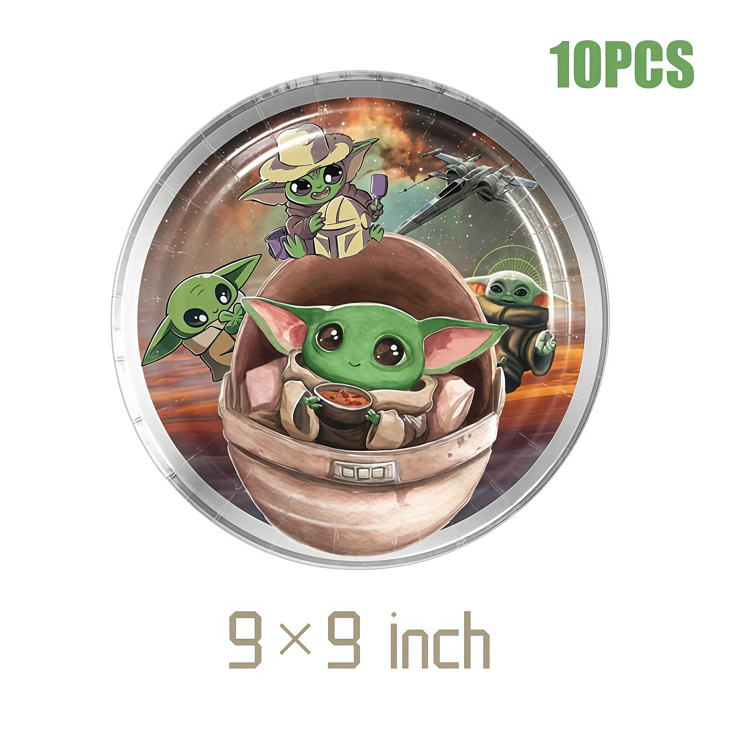 Star Waring Yoda Baby Theme Birthday Party Decoration Cup Plate Napkin Cake Topper Tablecloth Balloon Banner Favors Kids Boys - view 5