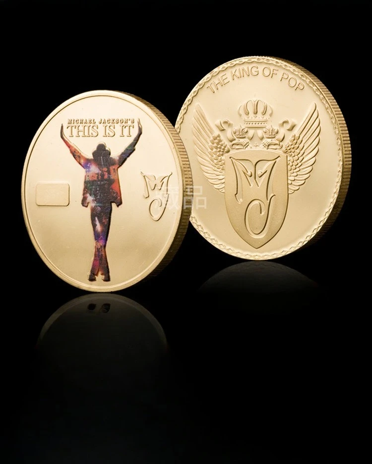 Crown Gold Commemorative Coin of Michael Jackson Rock Star Souvenir Coin Pop King Display Decoration Figurine MJ view 5