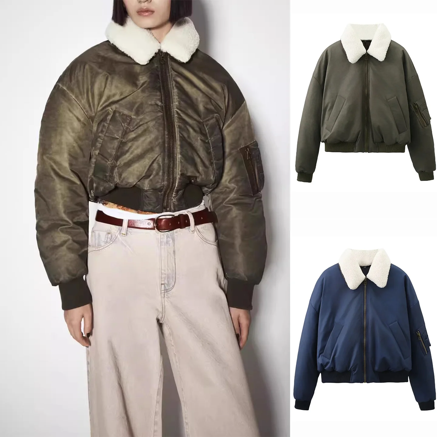 

Новое зимнее женское длинное пальто Jaet на молнии со съемным меховым воротником и отложным воротником для поездок на работу, обычная длина