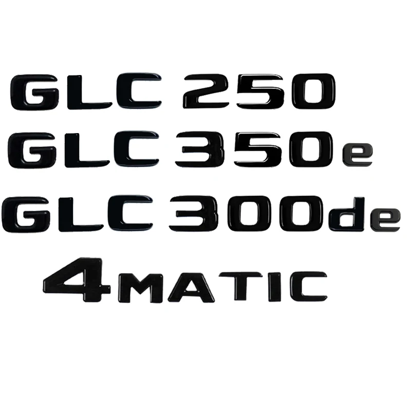 

Car 3D ABS Rear Trunk Letter Emblem Badge Decals Sticker For Mercedes Benz GLC X253 GLC260 GLC300e GLC350d GLC200 4MATIC GLC220d