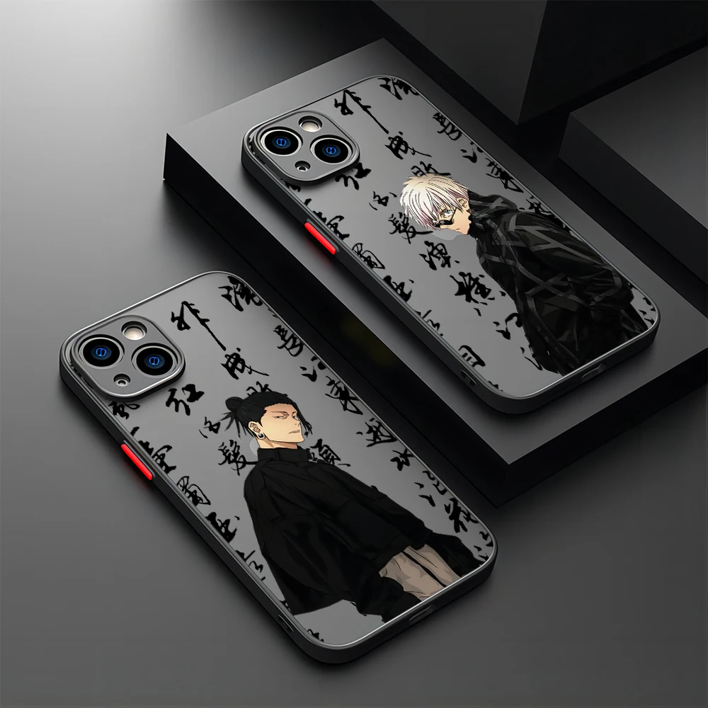 Jujutsu Kaisen Gojo Satoru Neue Handyhülle für iPhone 15 14 13 12 11 Mini Pro Max X XR XS Max 6 7 8 Plus Matte Clear Back Cover