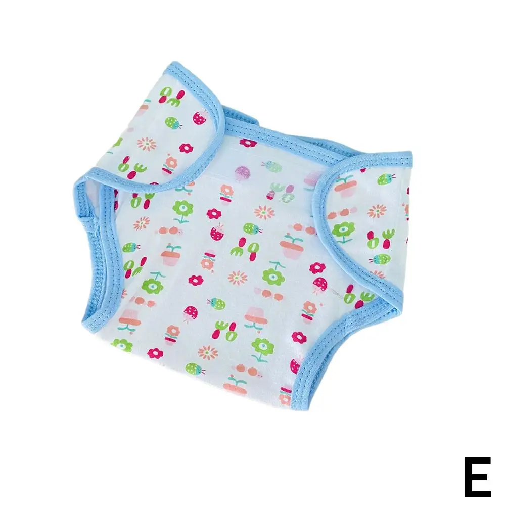 17-20 인치 인형을위한 만화 천 기저귀 아기 빨 수있는 재사용 가능한 기저귀 조정 가능한 어린이 변기 훈련 바지 P4N7