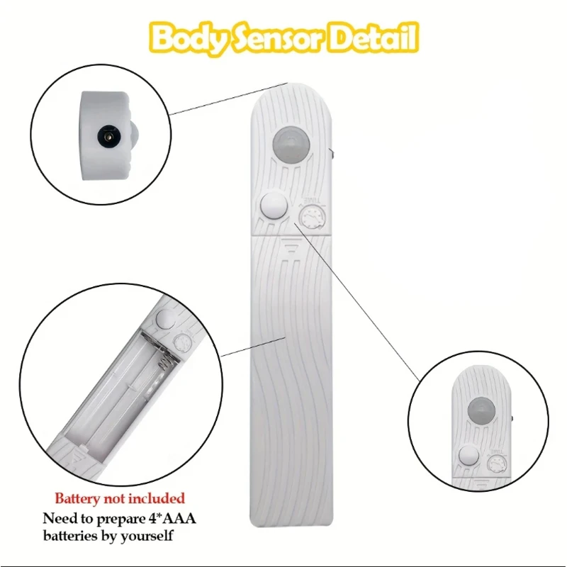 COB LED Strip Light 5V 320LEDs/m PIR Motion Sensor Flexible Self-adhesive Tape Battery Powered for Cabinet Kitchen Lighting