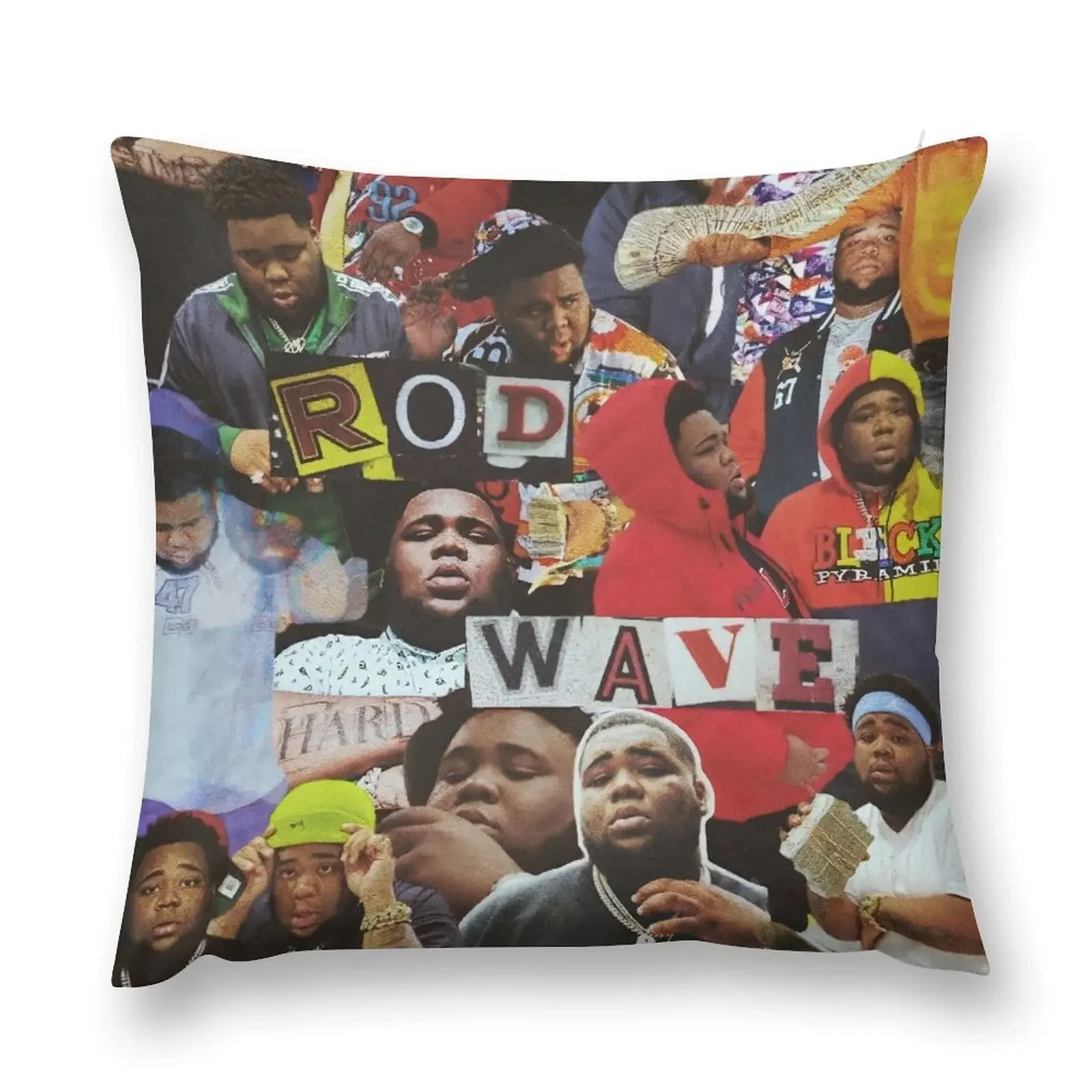 Rod Wave Collage Throw Pillow christmas pillowcases christmas pillow case pillow