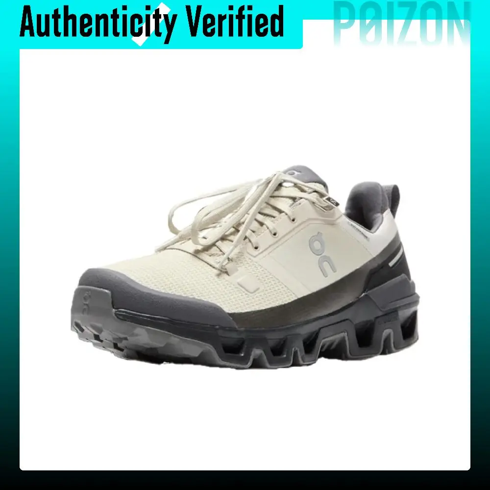On Cloudwander Comfortable Slip Resistant Abrasion Resistant Low top Running Shoes Men's Beige Black 73.97668