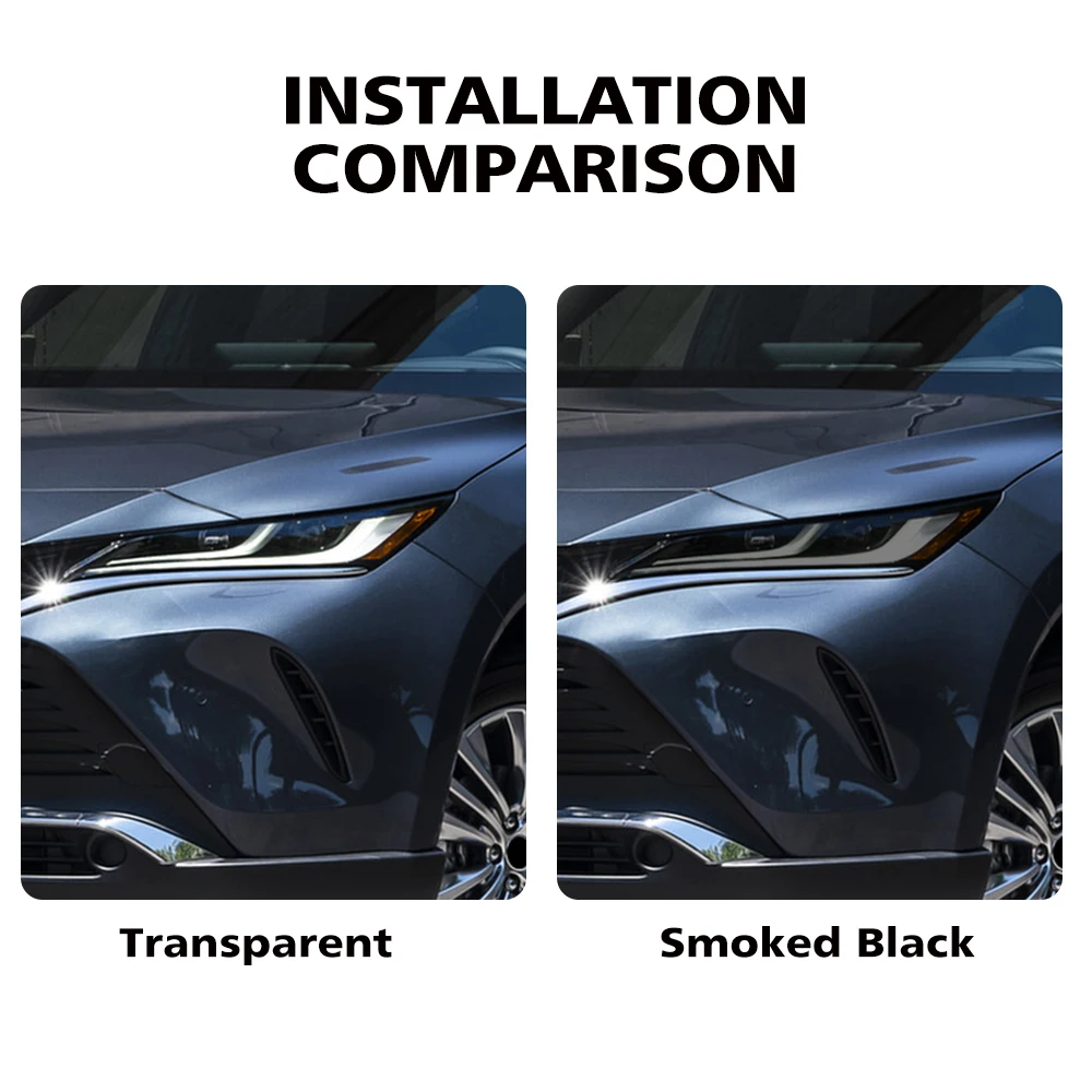 

Car Headlight Protective Film For Toyota Harrier/Venza 2020-2026 High-Gloss Smoke Black Pre Cut TPU PPF Anti-Scratch Vinyl Wrap