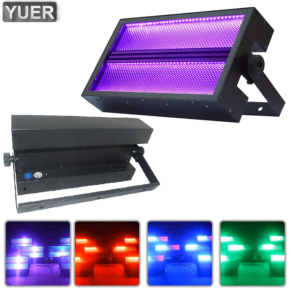 144Pcs RGB 3IN1 LED Strobe Light Super Strobe Effect Lighting DMX 7/13/148CH For DJ Disco Stage Wedding Music Party Bar Indoor