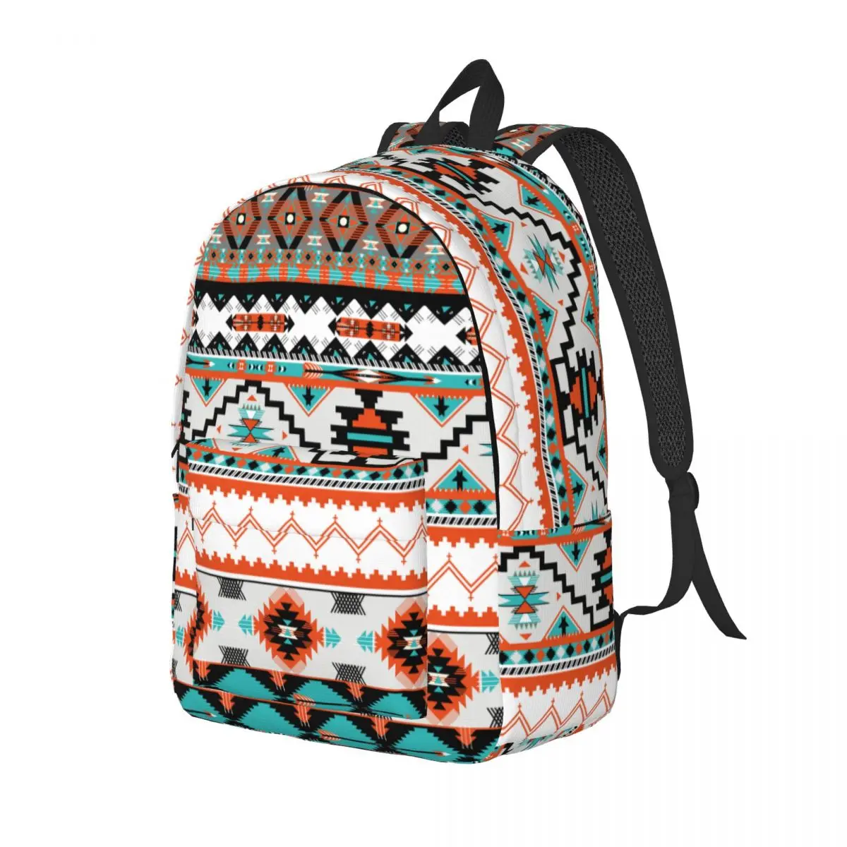 Mochila colorida antiga para homens e mulheres, asteca, tribal, indiana, mochila adolescente, durável, estudante, negócios, mochila norte-africana, bolsa para laptop